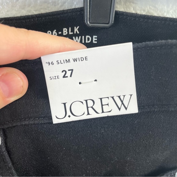 NWT J Crew ‘96 Slim Wide High-Rise Black Women’s Cropped Ankle Jeans 27 - Picture 7 of 14